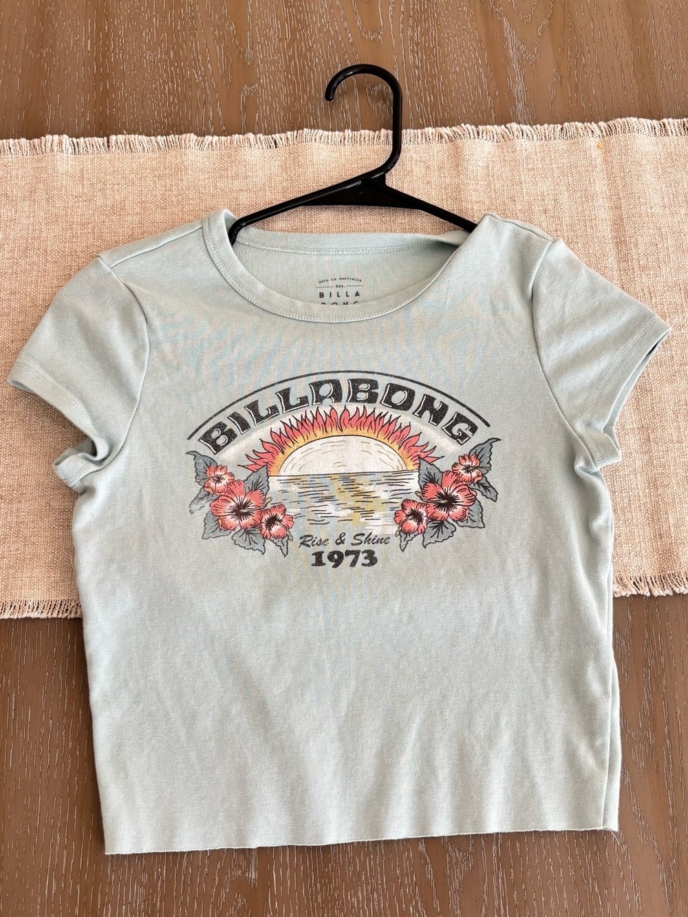 Billabong Light Blue Sunflower Graphic Tee